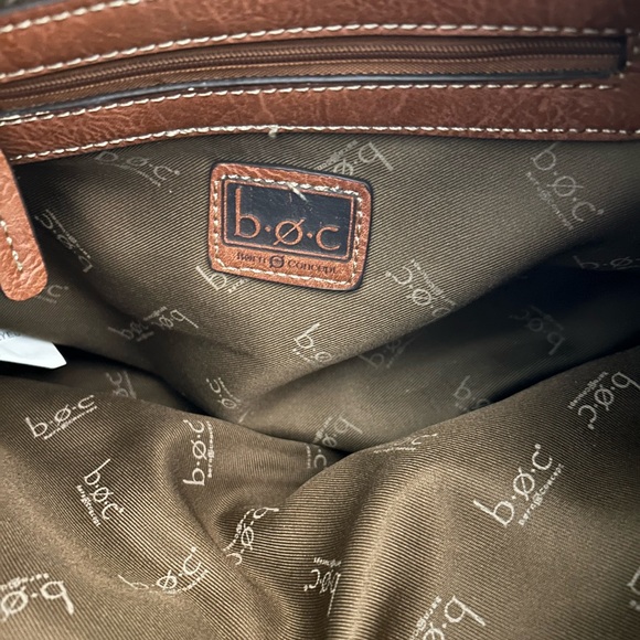 B.O.C Born Concept Brown Tool Frame Purse Aztec Tribal Bag Floral Embossed - Picture 2 of 4